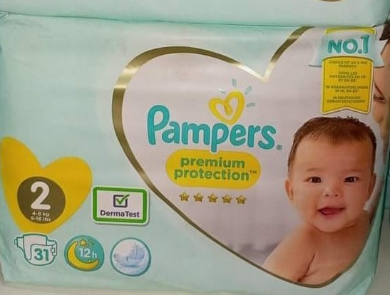 Couche Pampers Premium Protection Taille 2 Pack 31  4 à 8 Kg