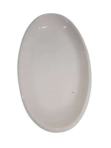 Assiette Plat En Mélanine Pour Desserts En Forme Ovale Blanc