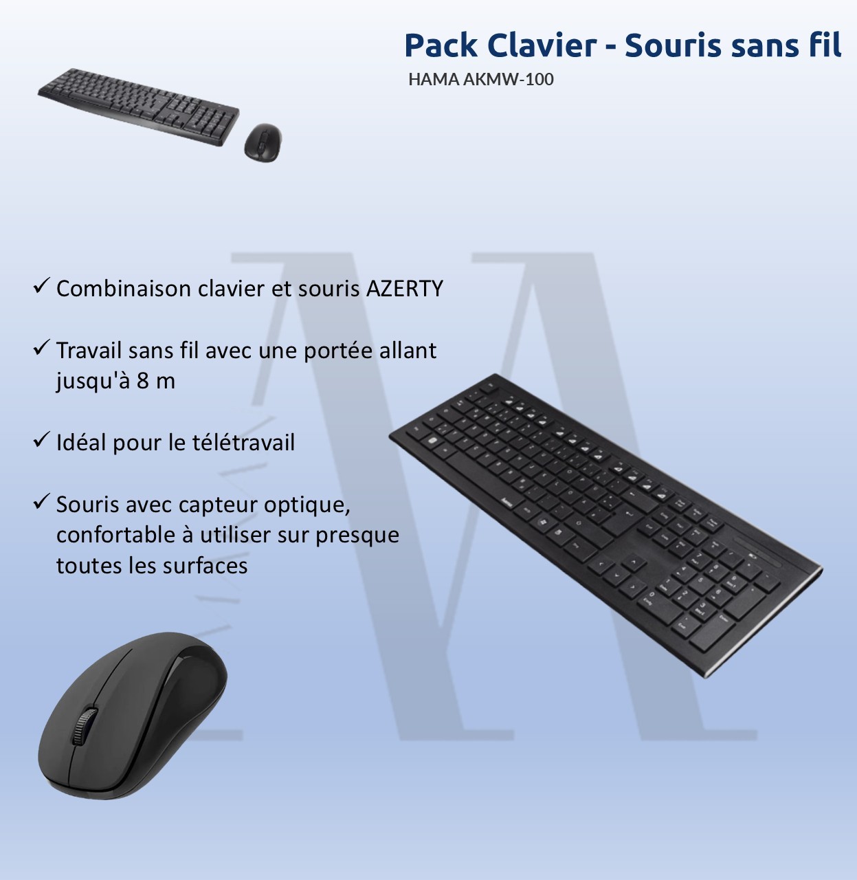 Pack clavier+souris sans fil