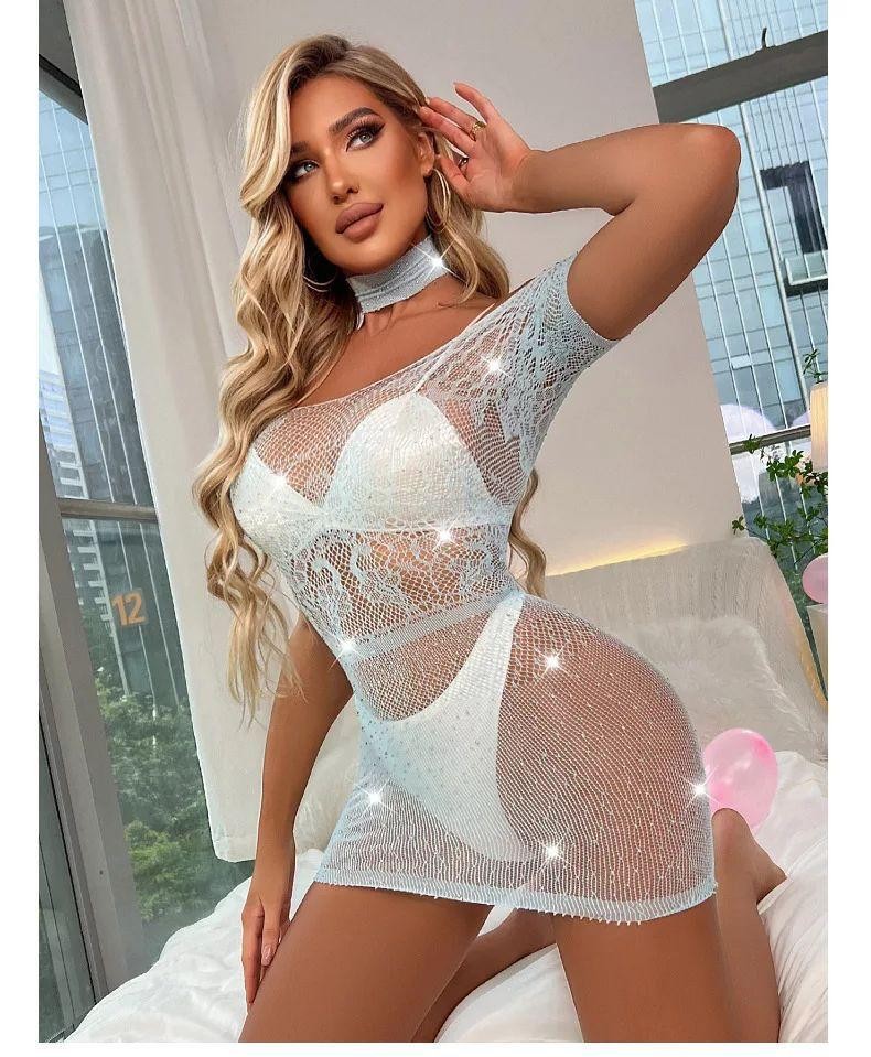 Sous-vêtements Sexy En Maille Et Dentelle Pour Femmes