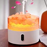 Lampe A Sel Rose Hamylian USB Lumière En Cristal Humidificateur Naturel Lampe A Sel De l'himalaya Diffuseur D'huile Essentielle Sel Arôme