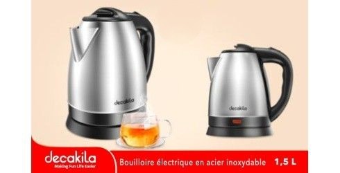 Bouilloire Électrique En Acier Inoxydable 1,5 Litres, Chauffe Eau