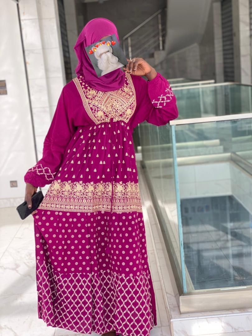 Robes  Maisons Orientales, Robe Musulmane Abaya Pour Femme Tenue Islamique Pour L'Eid, Manches Bouffantes, Hijab, Vêtement D'Été A Dubaï, Turquie, Forme Kimono Féminin