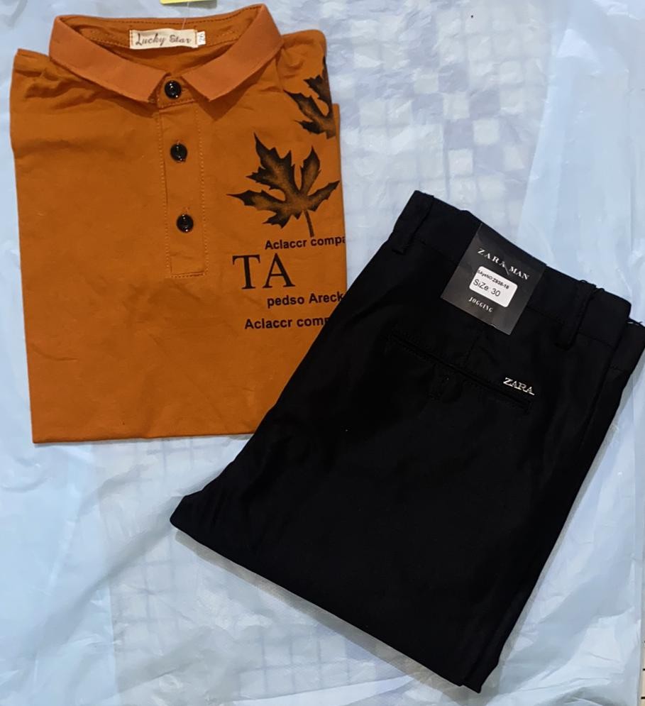 Vêtements Ensemble Pantalon Et T-shirt Courte Manche En Coton Pour Les Les Garçons Âgés Des 9 À 12 Ans Pour  Les  Études, Les Cérémonies Les Événements
