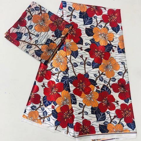 4 Yards Soie + 2 Yards Chiffon Qualité Supérieur