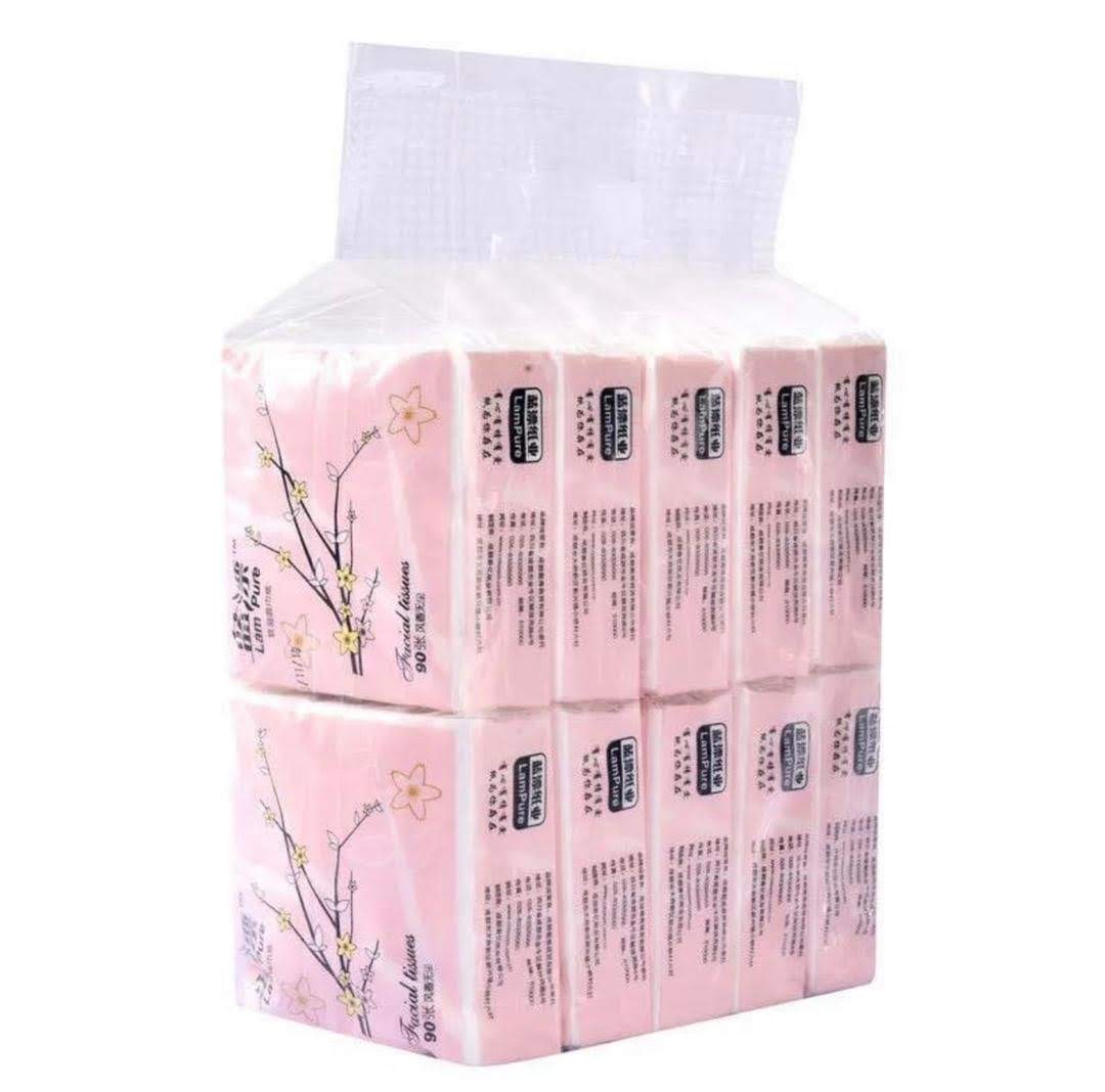 Lot De 10 Paquets De Mouchoirs Doux Et Résistants, Les Mouchoirs Sont Composés D'une Triple Epaisseur.