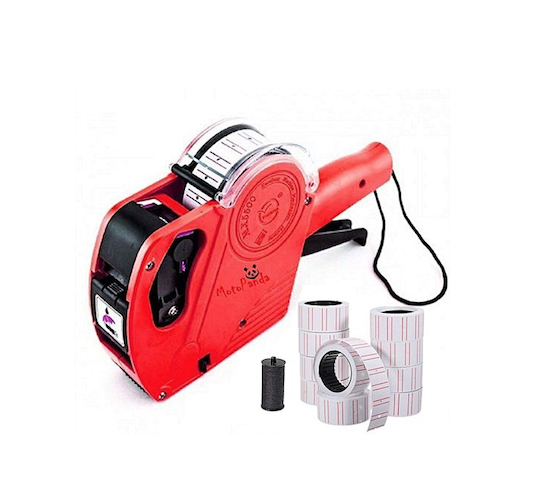 Étiqueteuse de Prix - 8 chiffres - 2 rouleaux d'encre - 10 rouleaux d'étiquettes de prix