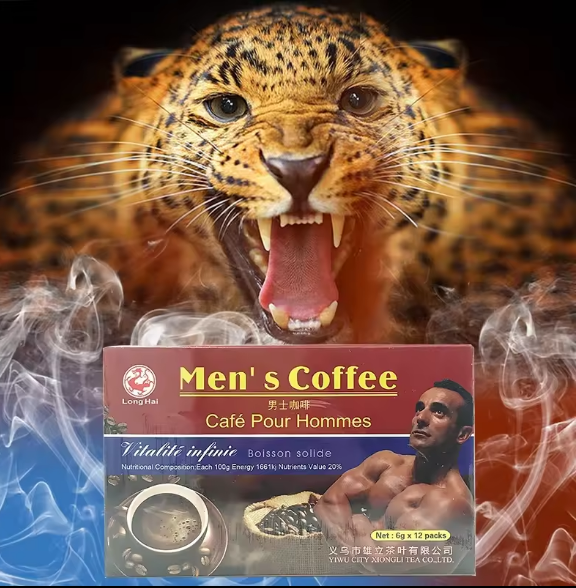 Men’s Coffee Maxman Aphrodisiaque et Vitalité Infinie Bio à base de plantes, café énergétique pour hommes, café maca