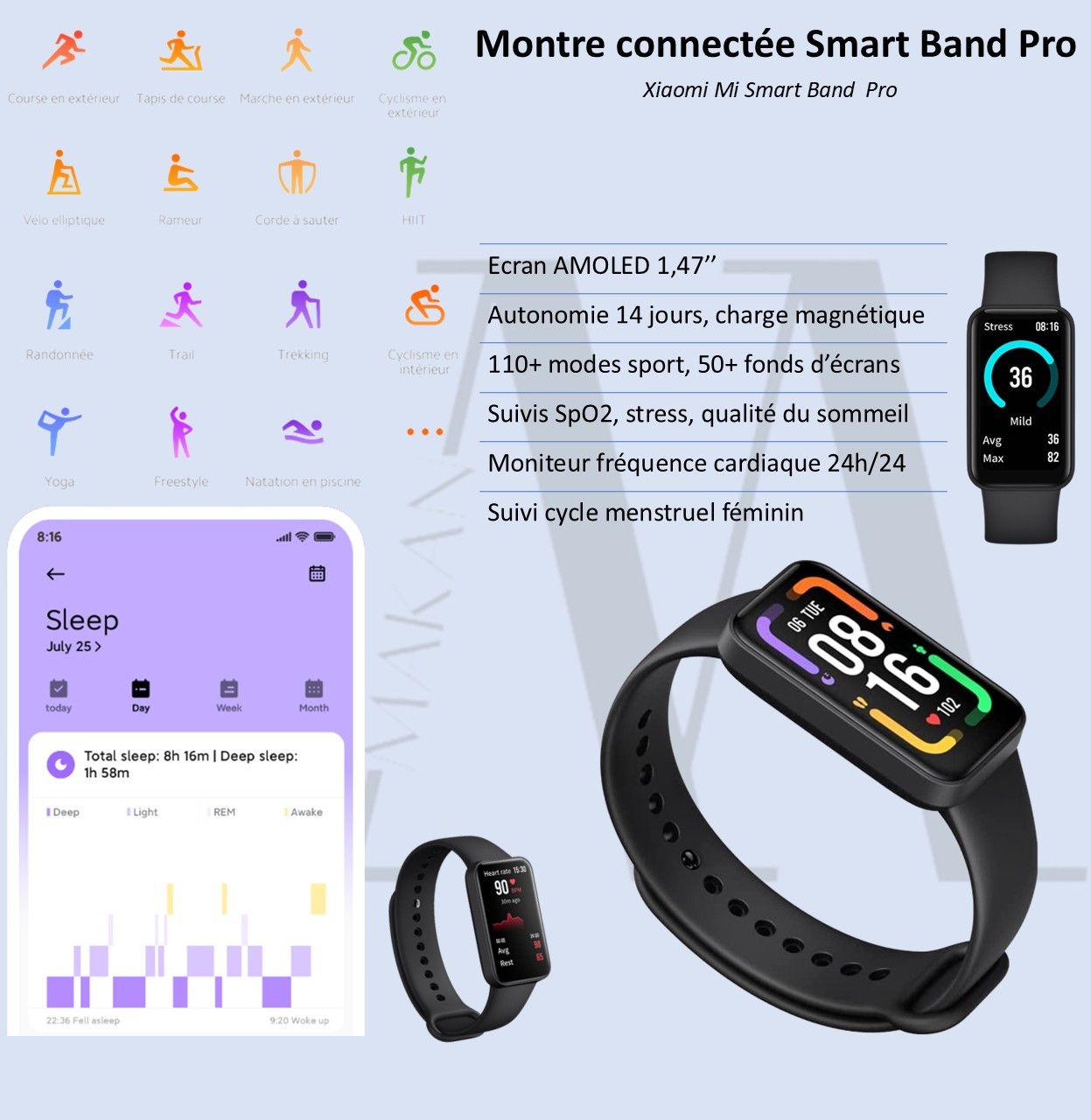 Bracelet connecté Smart Band Pro