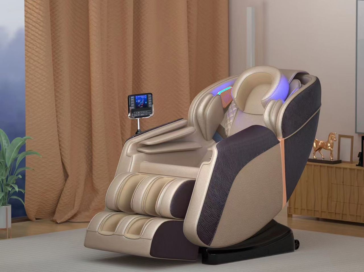 Chaise de Massage - Nouveau design de fauteuil pivotant en cuir fauteuil de massage de luxe en forme d'œuf à gravité zéro