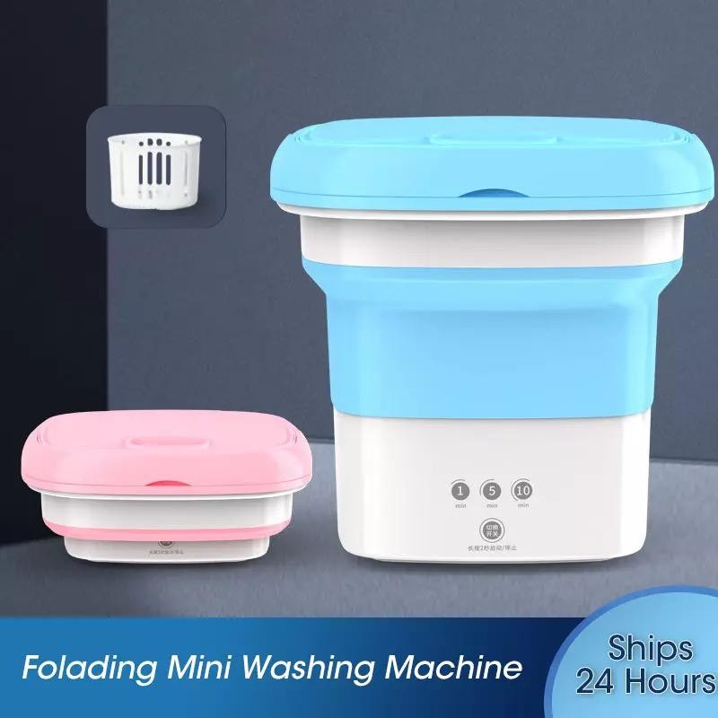 Mini Machine À Laver À Ultrasons Pliable 2 En 1, Machine Pour Laver Des Habits Très Pratique
