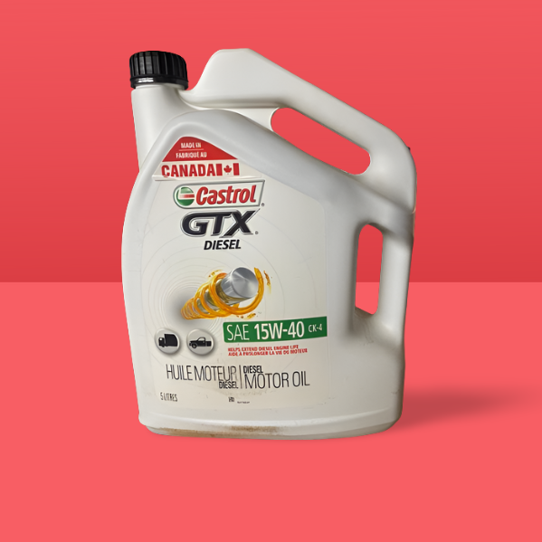 Huile Pour Moteur Diesel Sae 15W40 Ck-4 Gtx Castrol  Synthétique 5 Litres Huile Voiture