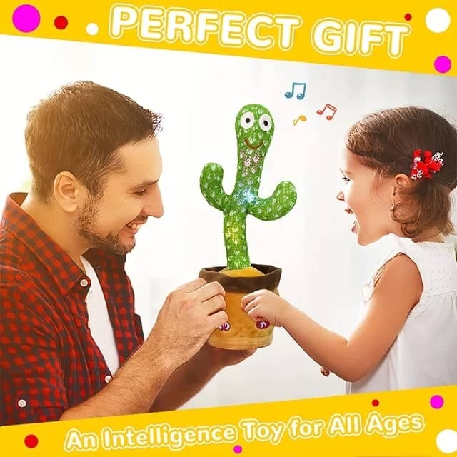 Jouet cactus parlant, jouet cactus dansant pour bébé avec lumière, jouet cactus qui chante, imite et répète ce que vous dites, enregistreur de 15 secondes