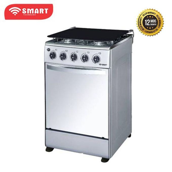 Cuisinière À Gaz 4 Feux Inox – Avec Four STC-5050SK – 50 X 50 Cm