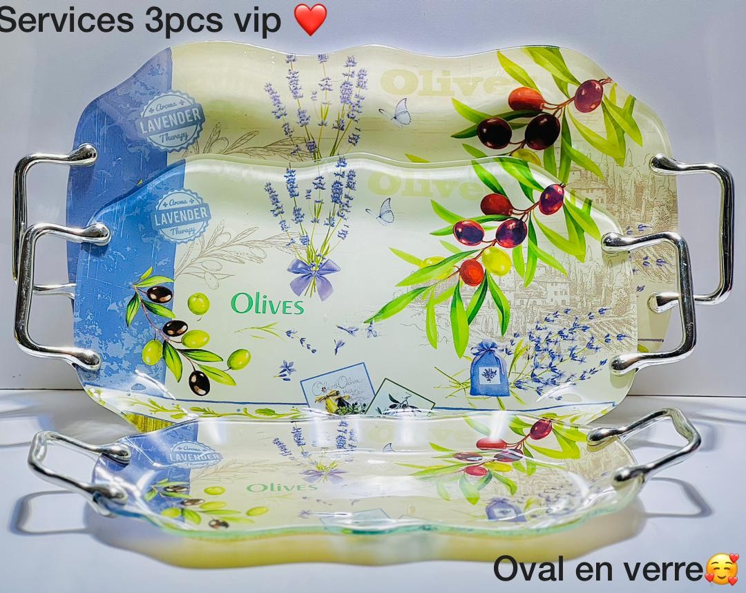 Assiette Rectangulaire Et Oval En Verre