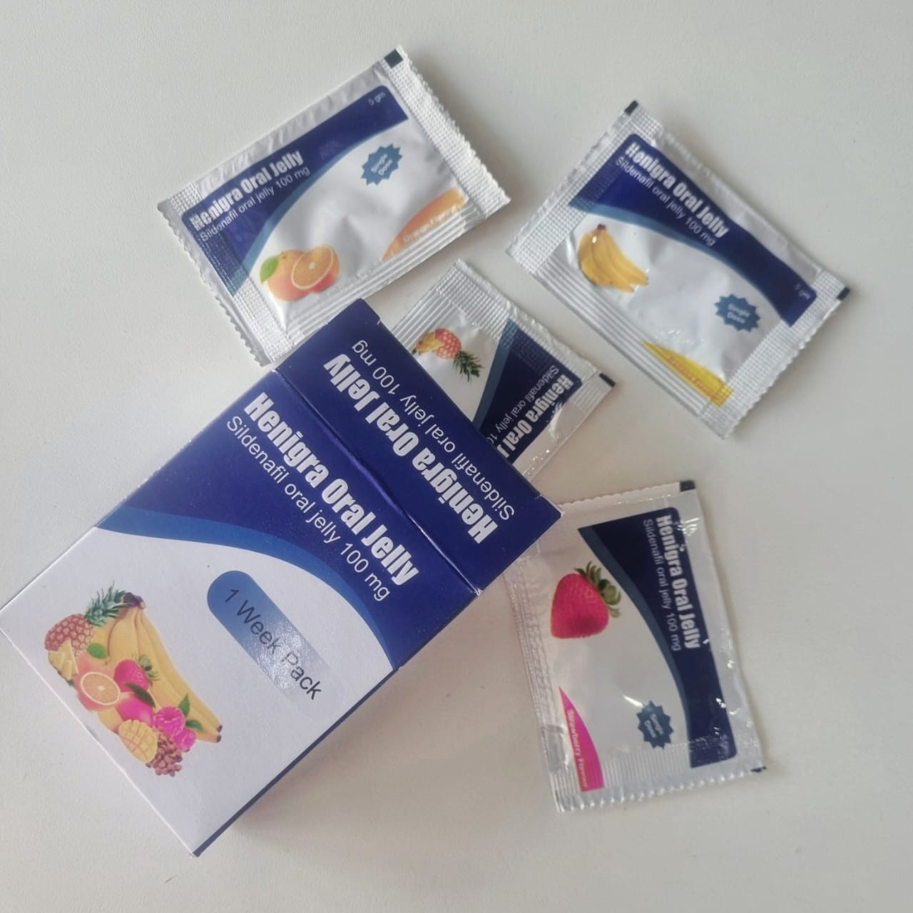Henigra Oral Jelly 100 Mg Boîte De 7 Sachets pour Dysfonctionnement érectile