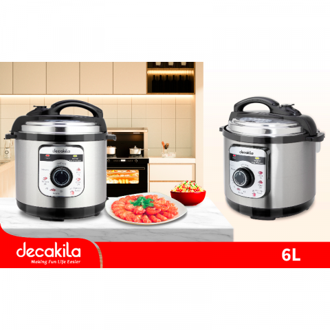 Autocuiseur Electrique 6L 1000W Decakila, Electric Pressure  Cooker, Automatique Du Thermostat, Économiseur D'énergie, Revêtement Spécial Anti-adhésif