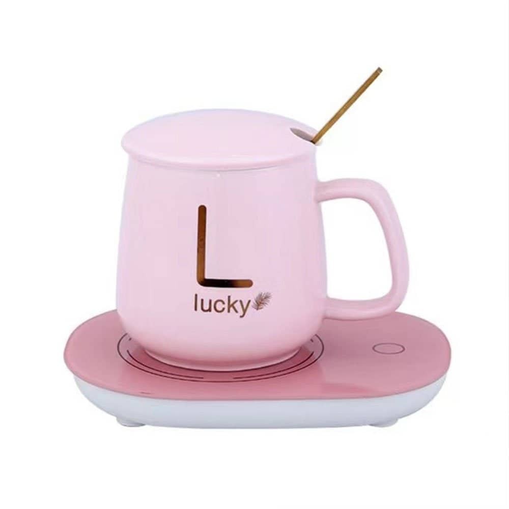 Pack De Tasse En Céramique Avec Lucky Chauffage Chauffe-tasse USB Isolé Vous Vide, Chauffe-tasse De Bureau, Chauffe-tasse À Lait, Cadeau De Chauffage, Nouveau Design