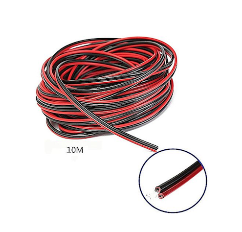 Câble en Cuivre  pour Extension de Bande à LED - 10M - 22AWG 72V