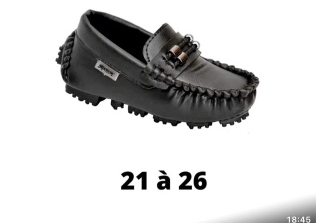 Chaussure Mocassins  Petit Enfant  Résistants Et Dur Pour Les Garçon Noir