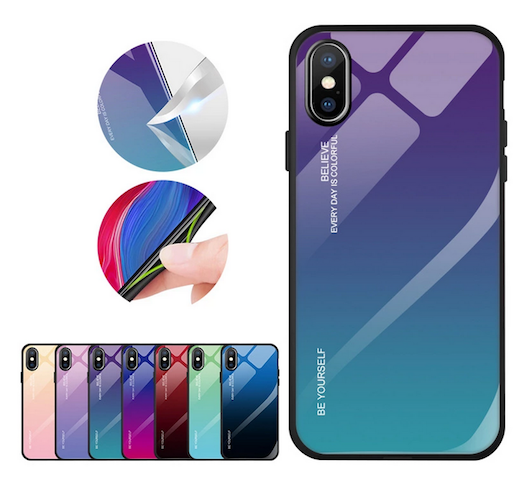 Coque Etui iPhone XS Max - Gradient Tempered Glass
