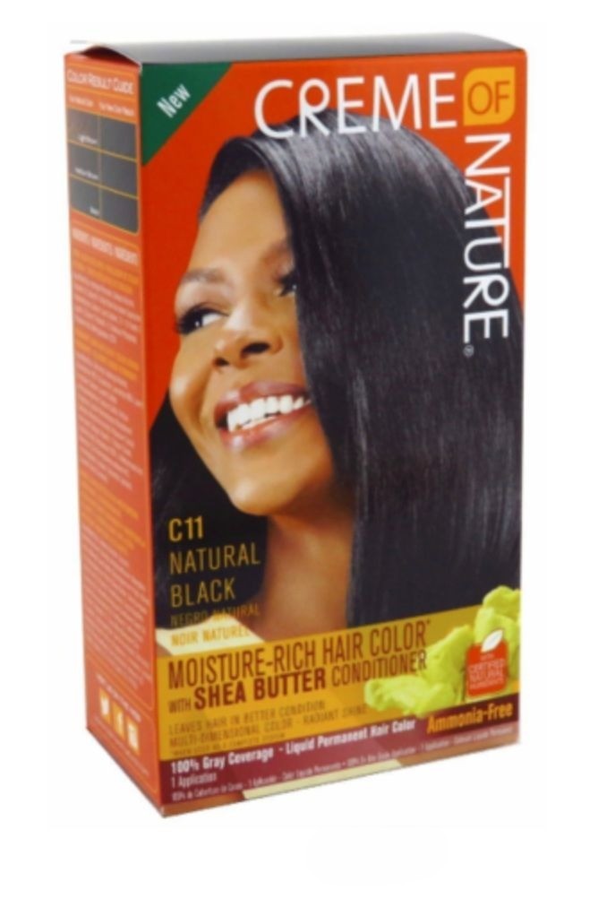 Crème Of Nature, Coloration Capillaire Riche En Humidité Noire Naturelle