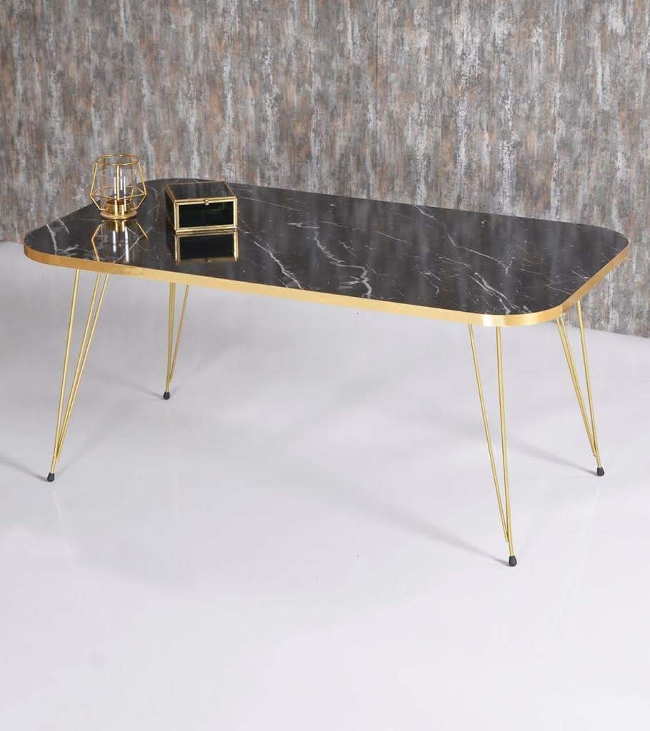 Table Basse En Marbre Noir Et Blanc, Table De Salon, De Luxe, Pour La Maison