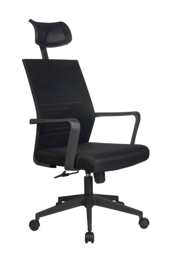AnthroDesk Chaise De Bureau Ergonomique, Rotation à 360 Degrés, Appuie-Tête Et Accoudoirs Réglables, Respirant (Noir)