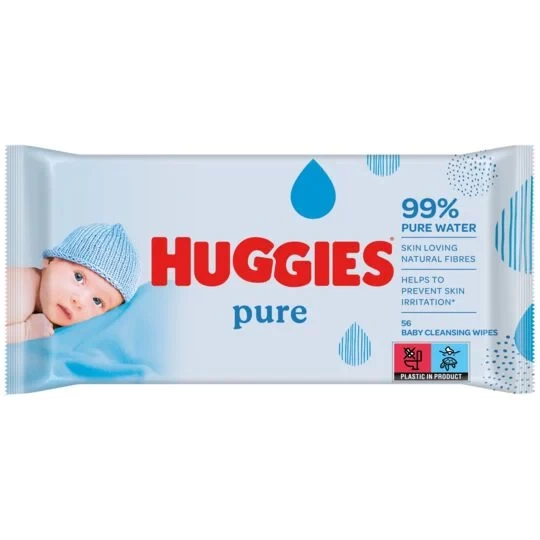 Huggies Pure Lingette 99% Non Parfumé de 56