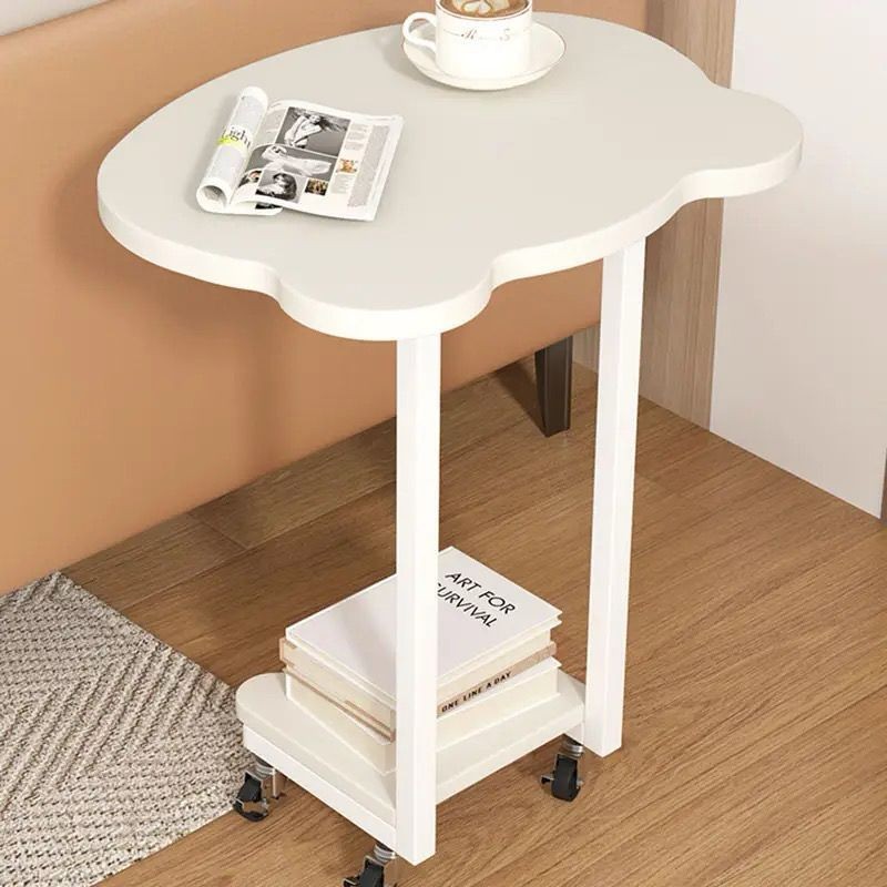Table D'appoint Bout de Canapé Mignon en Forme d'ours avec Roues Universelles