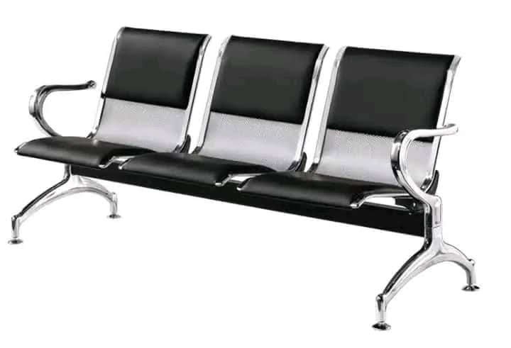 Banquette 3  Places  EM-3 PU Noire 176X17X13 CM