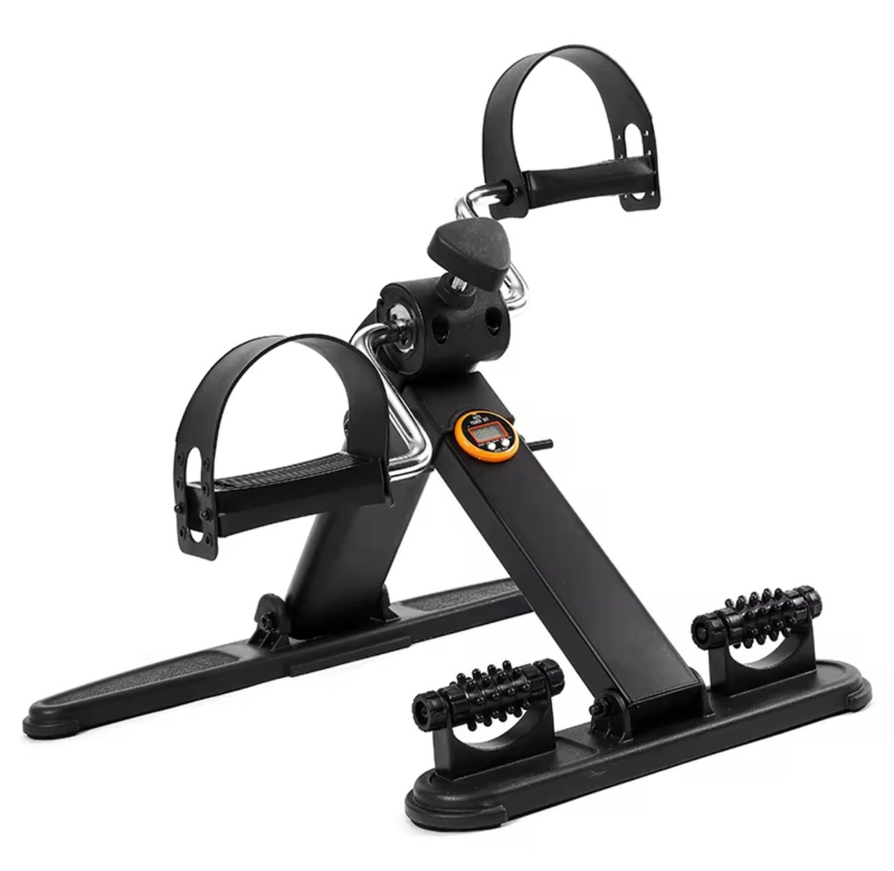 Mini vélo d'exercice avec Moniteur LCD - Cycle Bureau Portable - Colporteur d'exercice pour Les Mains, Les Bras et Les Jambes - Équipement Remise en Forme Ajustable pour Les Personnes âgées