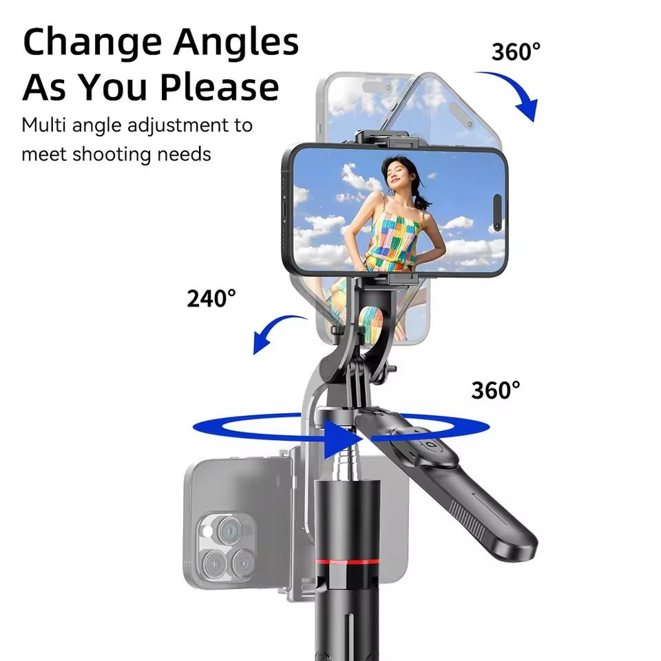 Nouveau trépied F16 stable et équilibré pour prise de vue, bâton à selfie, prise de vue panoramique à 360°, trépied pour téléphone portable de 1708 mm pour l'enregistrement vidéo