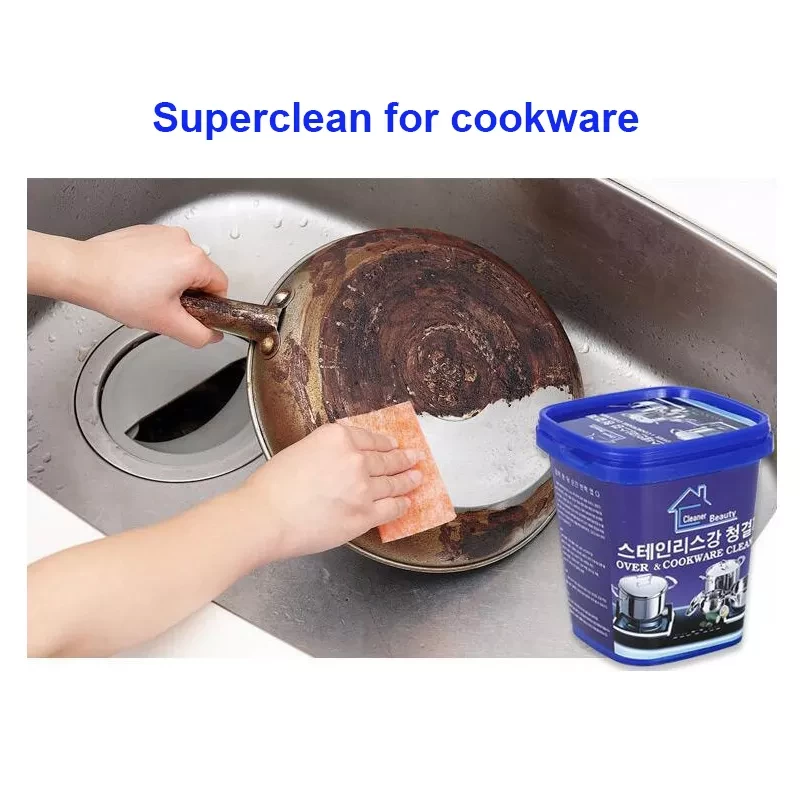 Nettoyant Pour Dessus Et Ustensiles De Cuisine, Pâte De Nettoyage En Acier Inoxydable, Enlève Les Tâches Des Casseroles, Nettoyant Et Polissage Multi-usages, Enlève Le Nettoyage Domestique Pâte De Net