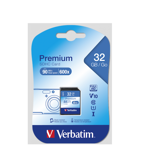 Carte mémoire Verbatim SDHC 32Go Classe 10