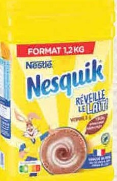 Chocolat En Poudre Nesquik Nestlé  Format 1,2kg