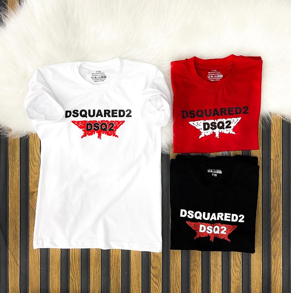 T-shirts Homme Dsquared2 Pour Lenfant Agé De 1 à 16  Ans 100% En Coton