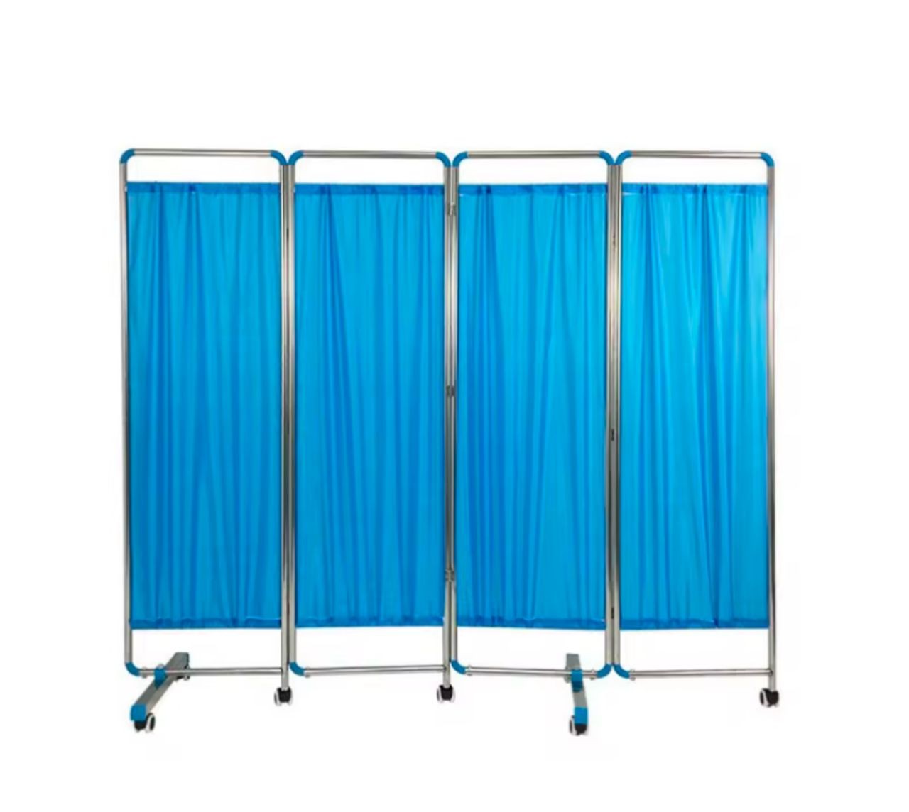 Écrans de séparation de pièce, écran de confidentialité médical Roulant à 4 Panneaux sur roulettes, clôture temporaire d'isolation de pièce Pliable de 180 cm de Haut pour Clinique/Salle/Salle d'exam