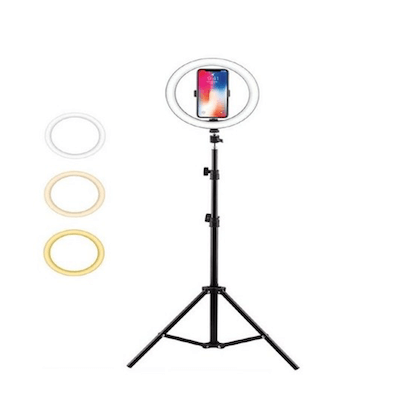 Selfie Ring Light avec Trépied retractable LED Lumière Anneau