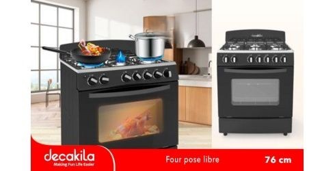 Four Pose Libre 76cm, Dispositif D'allumage Manuel Lampe De Four, Plaque Supérieure En Acier Inoxydable