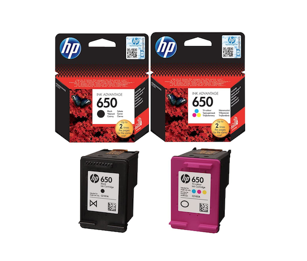 Cartouches d'encre HP 650 d'origine Noir et couleur