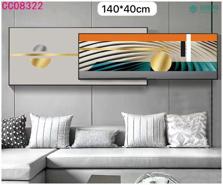 Affiche Décoration Murale, Décoration Murale Chambre,2 Pièces Abstraite Décoration Murale, Tableau Décoration Murale 140*40cm