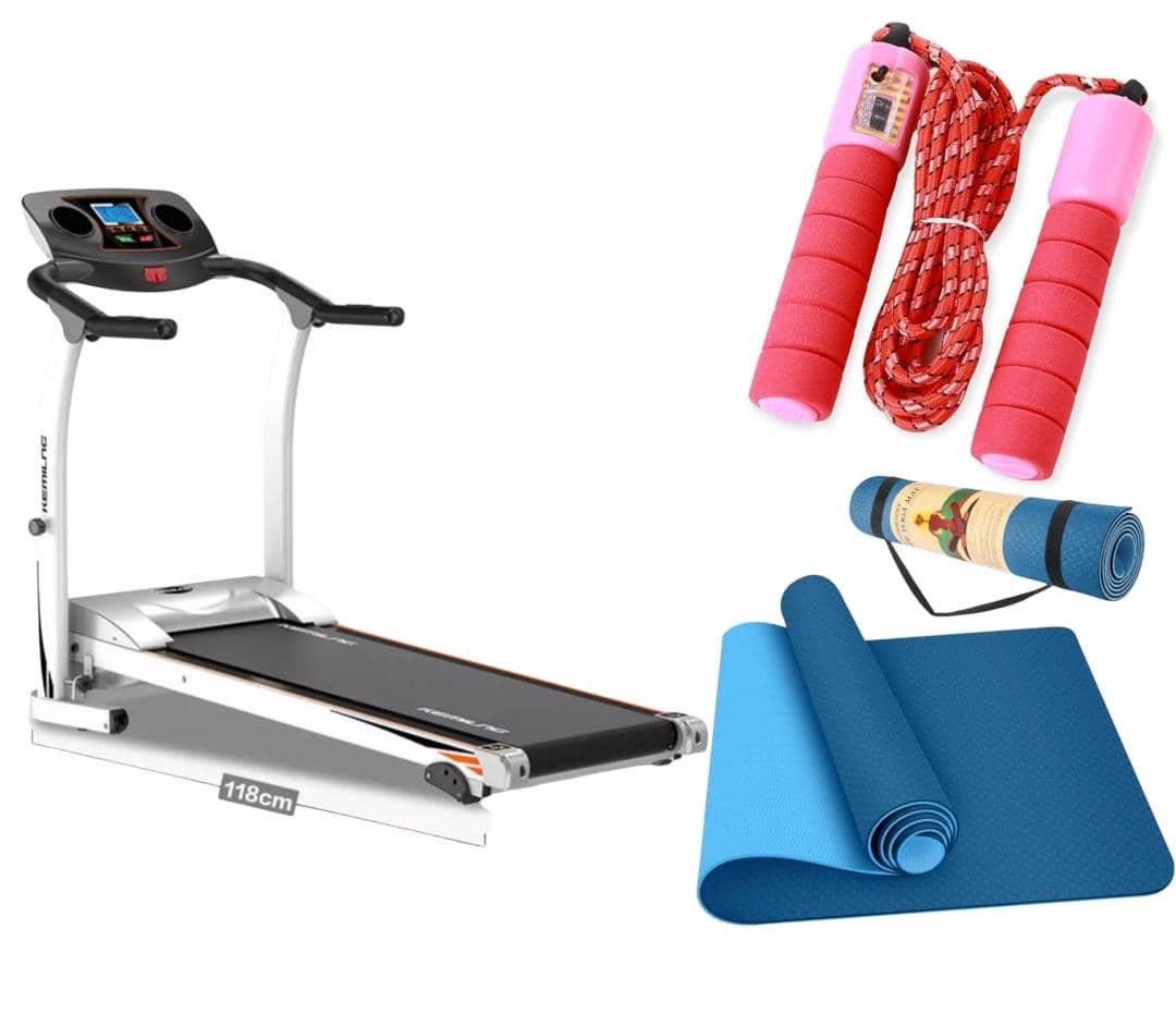 Tapis Roulans Électrique Pliants  avec Tapis YOGA plus Corde à Sauter Offerte