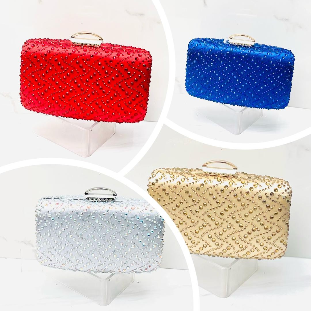 Femmes Pochette Clutch De Cérémonie Mariage, Femmes Solide Couleur Strass Soirée Sac De Soirée De Bal De Mariée De Mariée De Mode De Mariée Classique Sac À Main Plat Cristal Partie Embrayages Sac À Ma