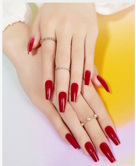 Paquets De 24 Pièces De Faux Ongles Press On Nails + La Colle + Mini Lime