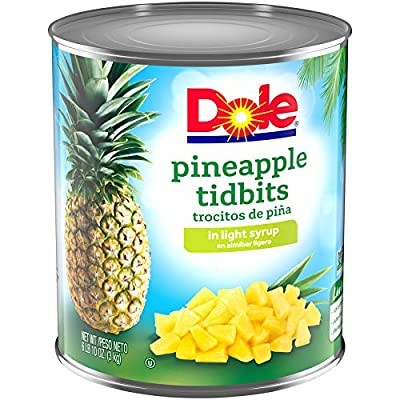 Dole Pineapple Tidbits Trocitos De Pina In Light-Syrup 3 Kg Jus Naturel