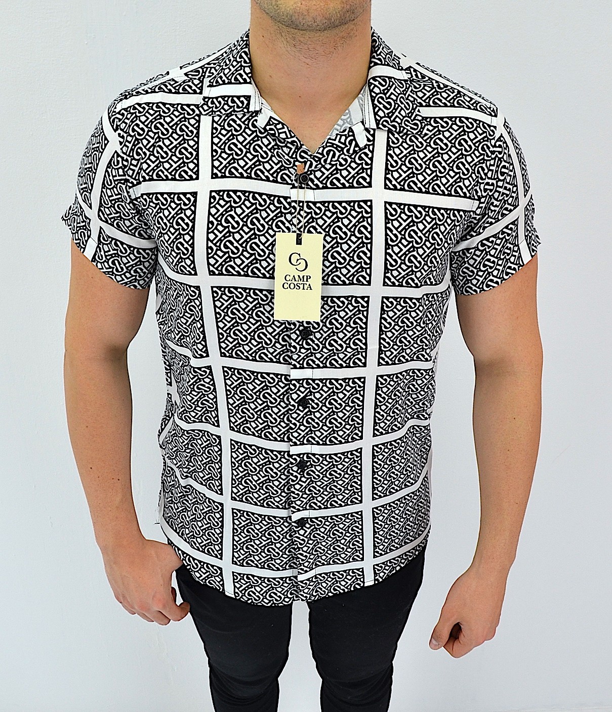 Fohemr Chemise Homme Léopard Motif Animal Manches Courtes - Style Décontracté Élégant Été