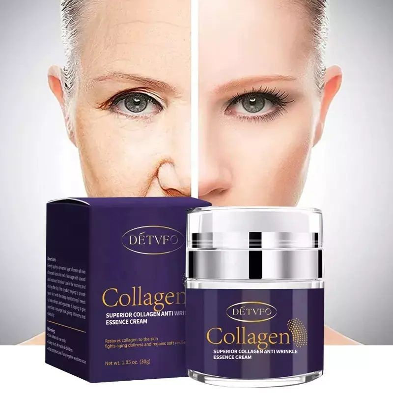 Crème Faciale Anti-rides Au Collagène, Échantillons Rides Éliminent La Peau Hydratante Anti-âge Effet Visible Crème Anti-rides Instantanée Pour Le Visage