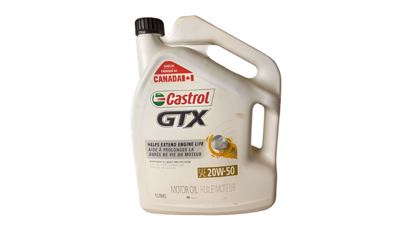Huile Moteur Conventionnelle Castrol GTX SAE 20W-50 Oil Motor 5 Litres Entièrement Synthétique