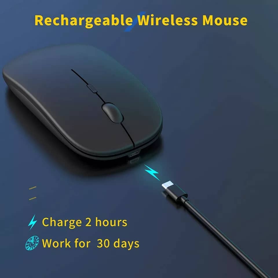 Souris Sans Fil Rechargeable Pour Ordinateur Portable Et PC, Mini Souris Fine Et Silencieuse, 2.4G, Pour La Maison Et Le Bureau